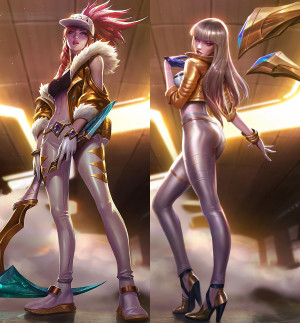Дакимакура League of Legends Akali Kaisa