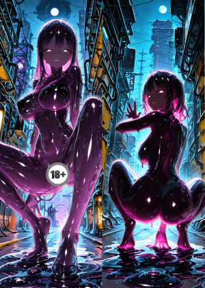 Дакимакура Dark Slime Girl purple night love 18+