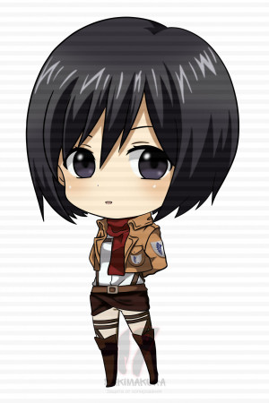 Чиби-подушка Mikasa Ackerman Atack on Titan