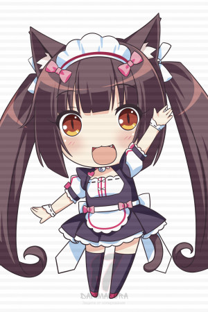 Чиби-подушка Chokolla Nekopara