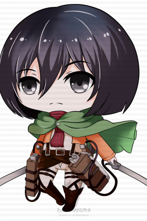 Чиби - подушка Mikasa Attack on Titans