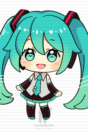 Чиби - подушка Hatsune Miku