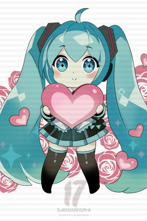 Чиби - подушка Хатсунэ Мику Hatsune Miku