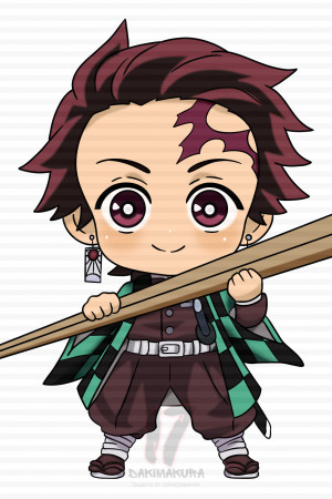 Чиби-подушка Kamado Tanjiro Demon Slayer