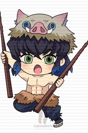 Чиби-подушка Hashibira Inosuke Demon Slayer 2