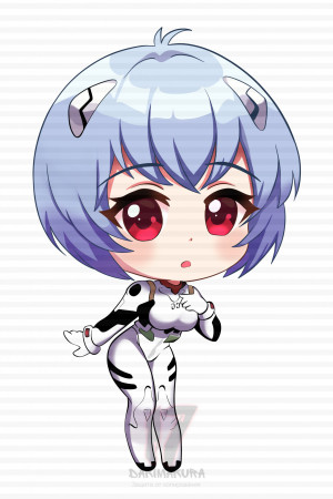 Чиби-подушка Rei Evangelion