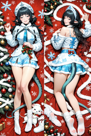 Дакимакура Джейн Доу Новый Год Снегурочка