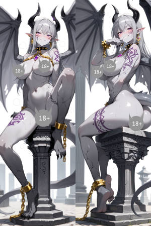 Дакимакура Горгулья | Monster Girl Encyclopedia (MGE) 18+