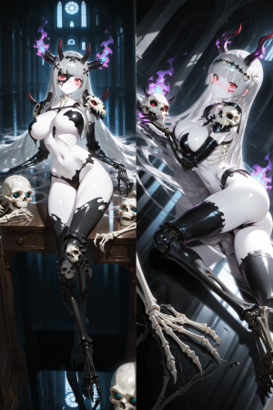 Дакимакура Skeleton Girl | Monster Girl Encyclopedia (MGE)