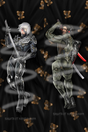 Дакимакура MGR Revengeance Raiden/Jetstream Sam Black teddy